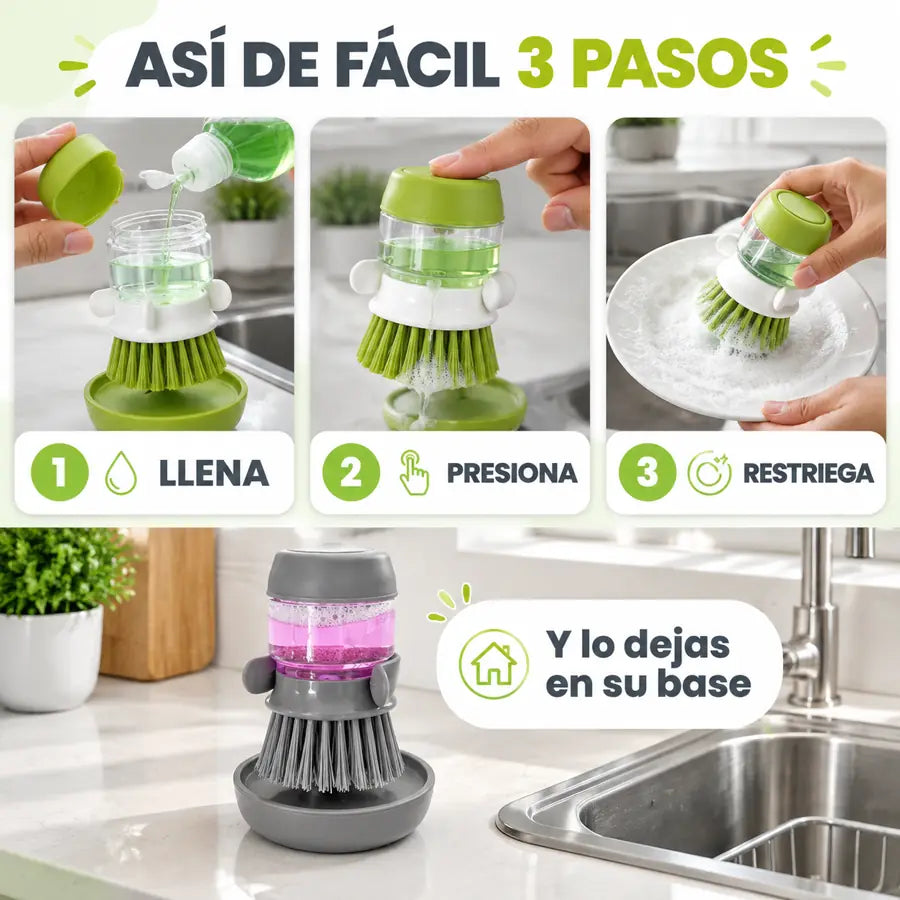 Cepillo dispensador de jabón