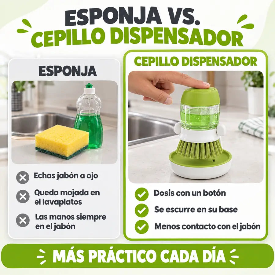 Cepillo dispensador de jabón