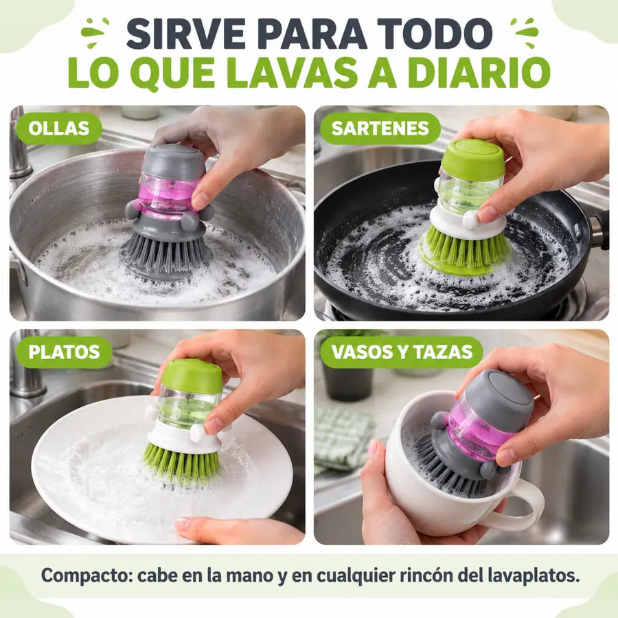 Cepillo dispensador de jabón